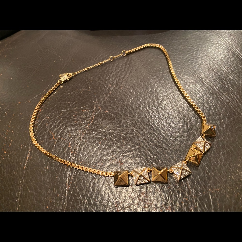Juicy couture gold and rhinestone necklace